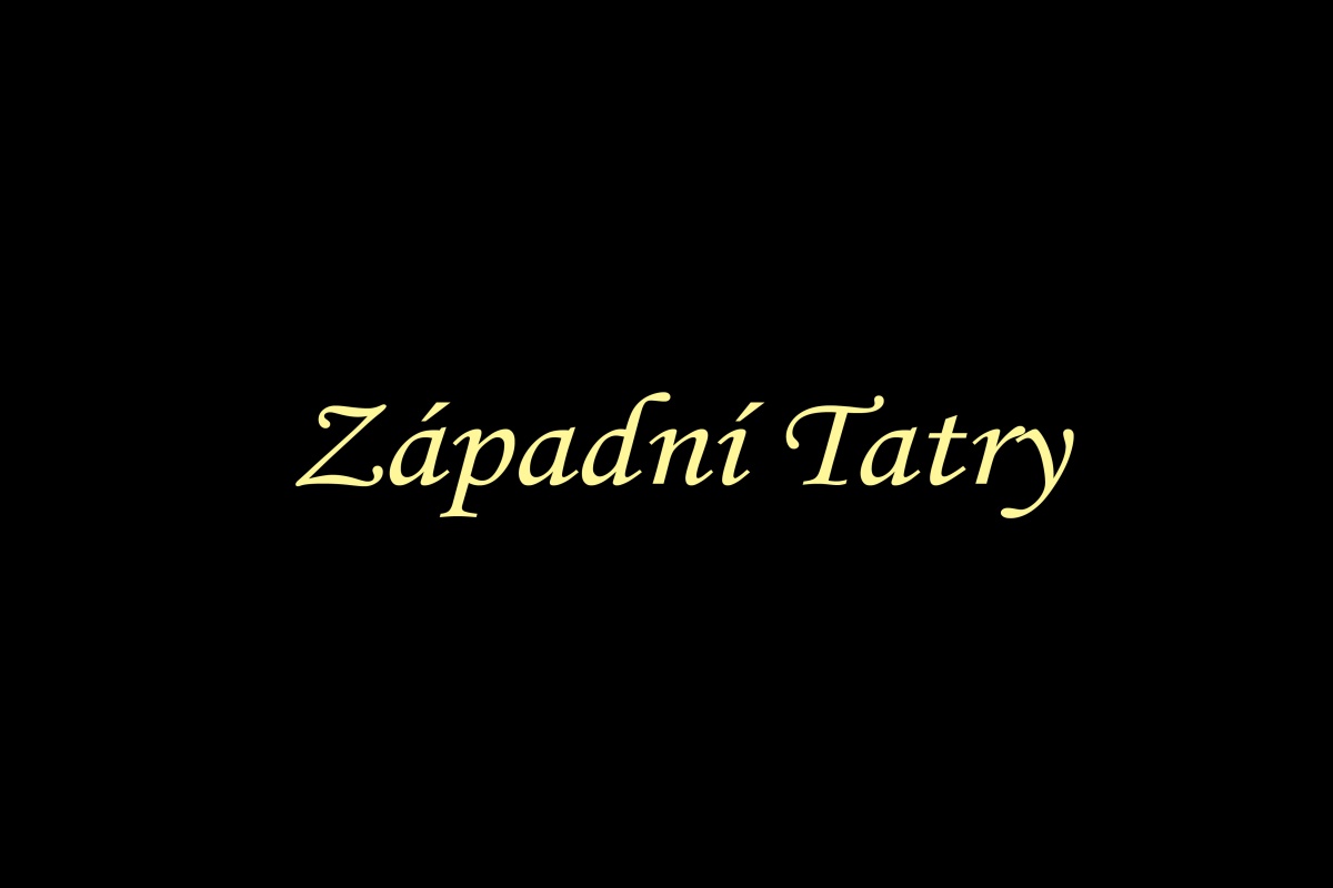 1405 Zapadni Tatry - Rohace